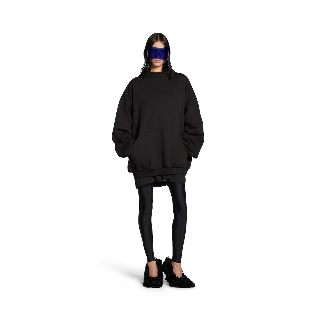 Bb Paris Strass Hoodie Large Fit in Black Faded | Balenciaga US