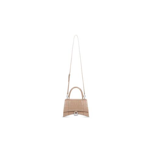 Women's Hourglass Small Top Handle Bag in MINK | Balenciaga US