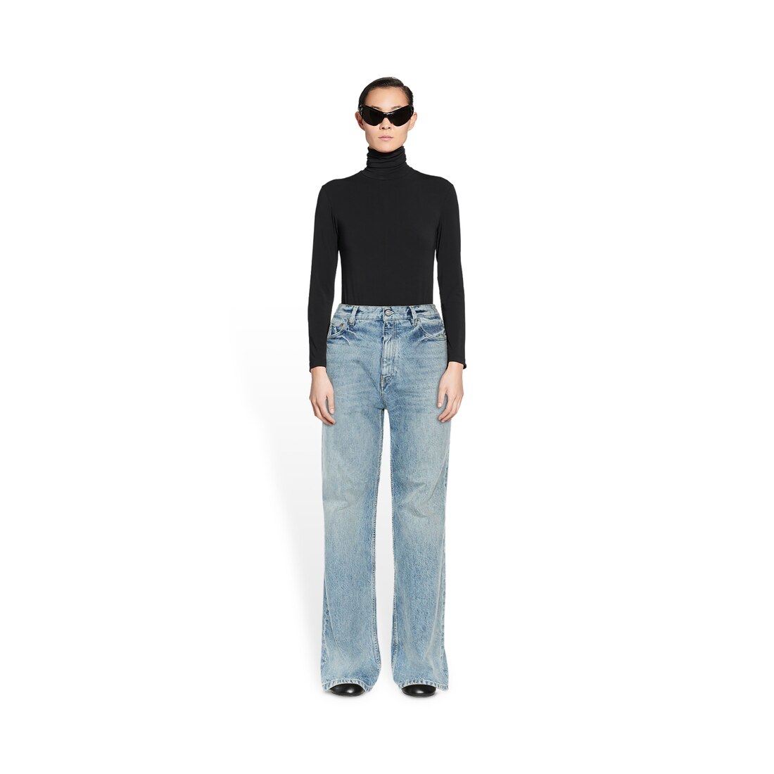 Women's Flared Pants in Blue | Balenciaga US