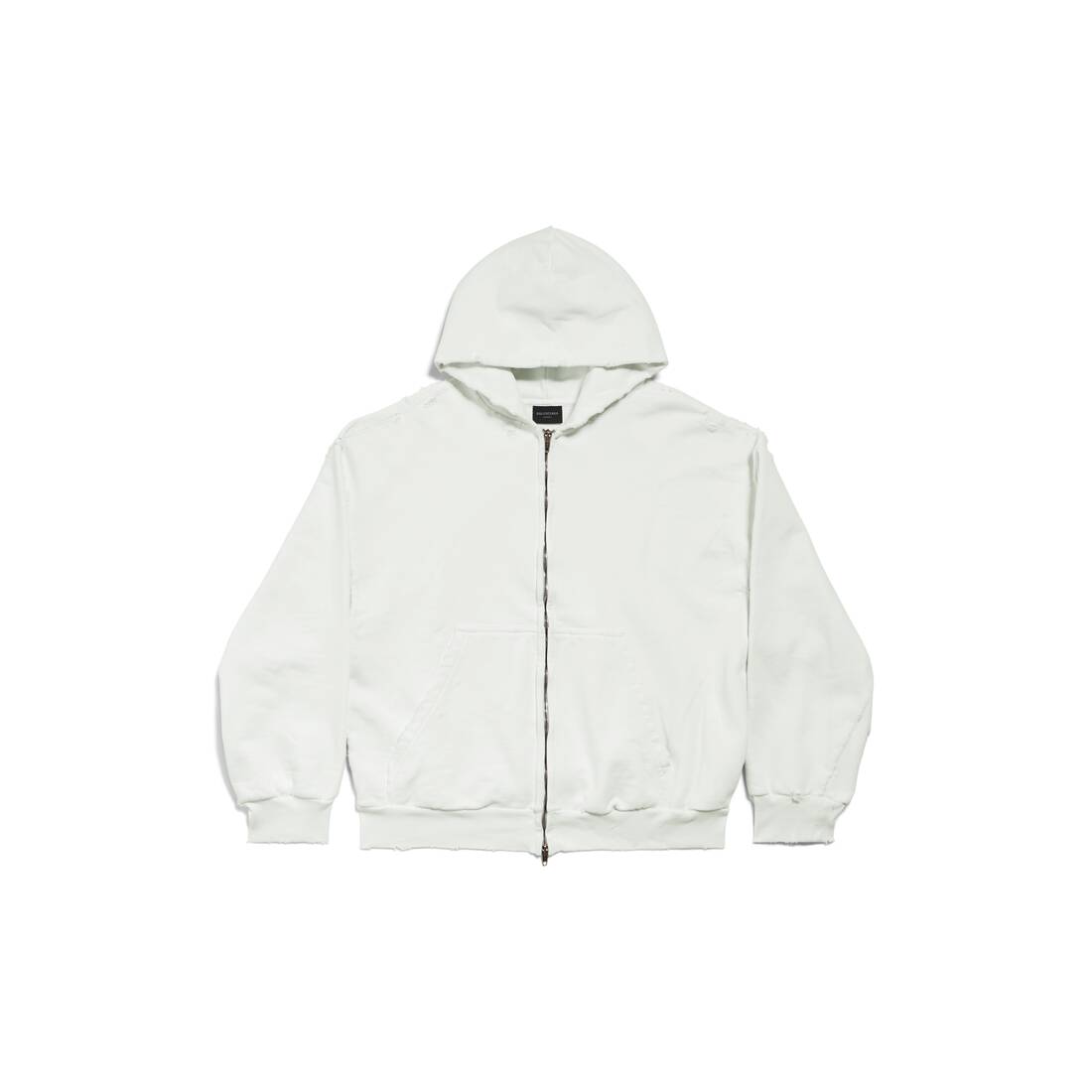 All white zip up hoodie online