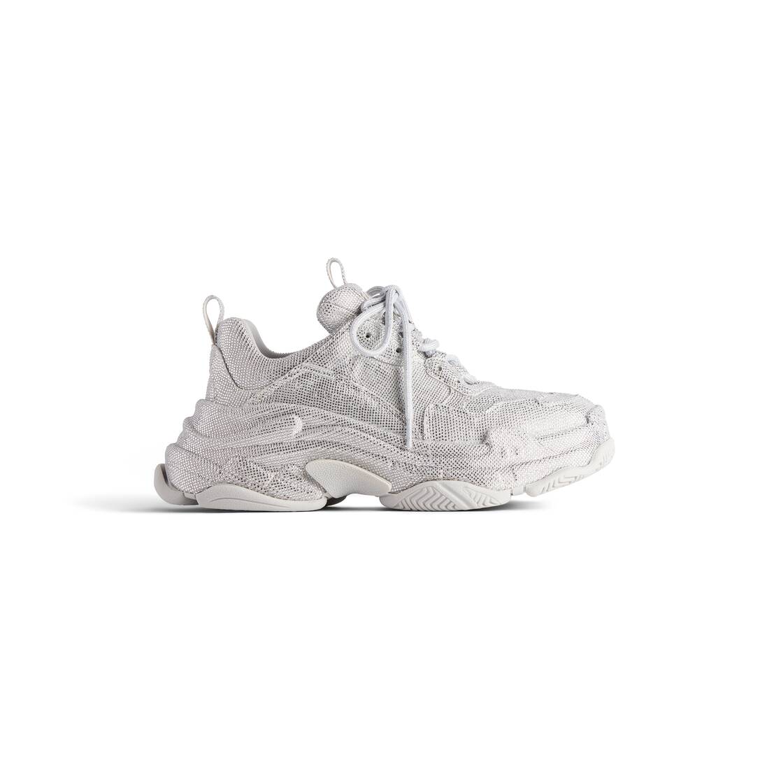 Women's Triple S Sneaker With Rhinestones in Light Grey