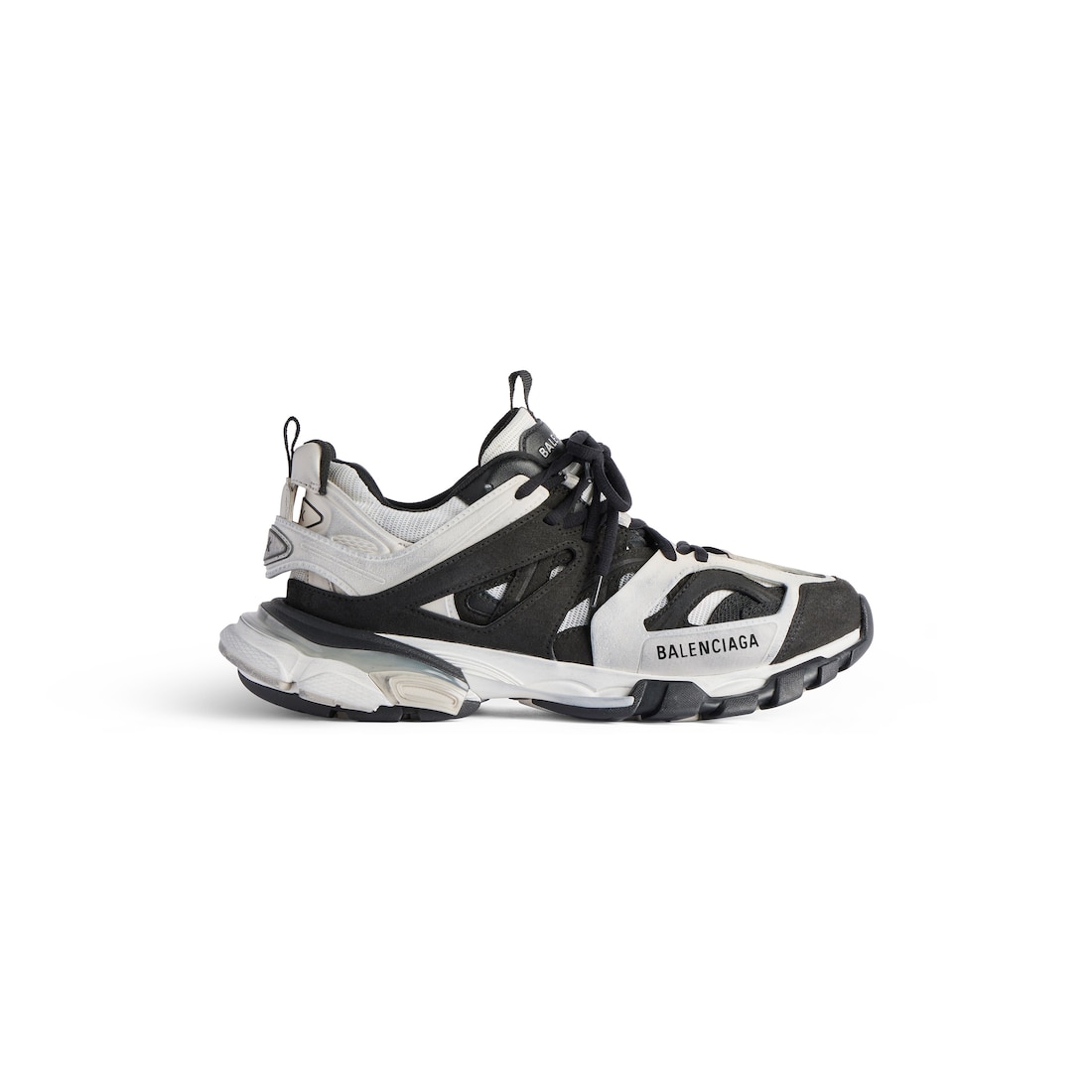 Men's Track Sneaker in Grey/black/white