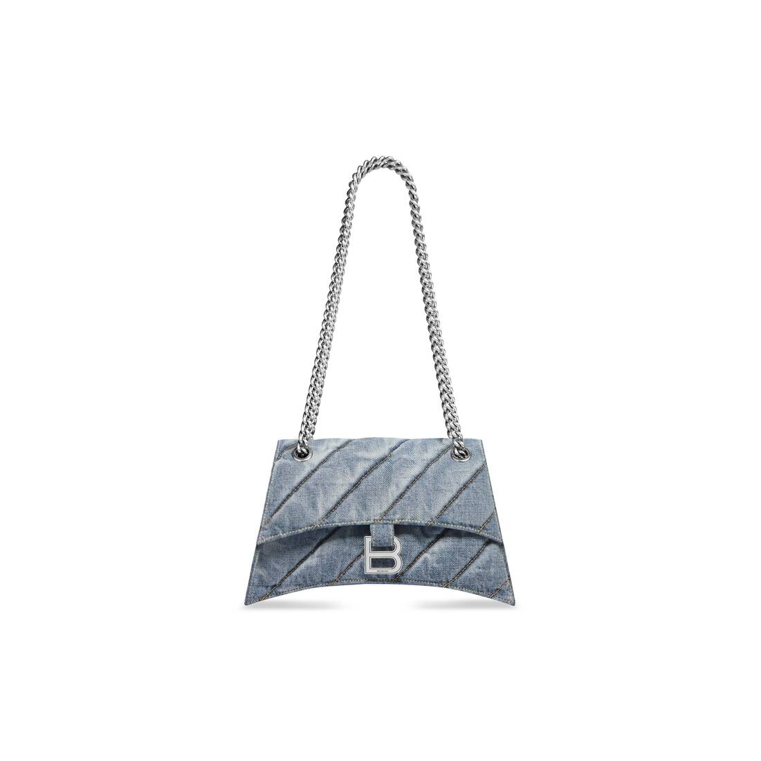 Women's Crush Small Chain Bag Quilted Denim in Blue