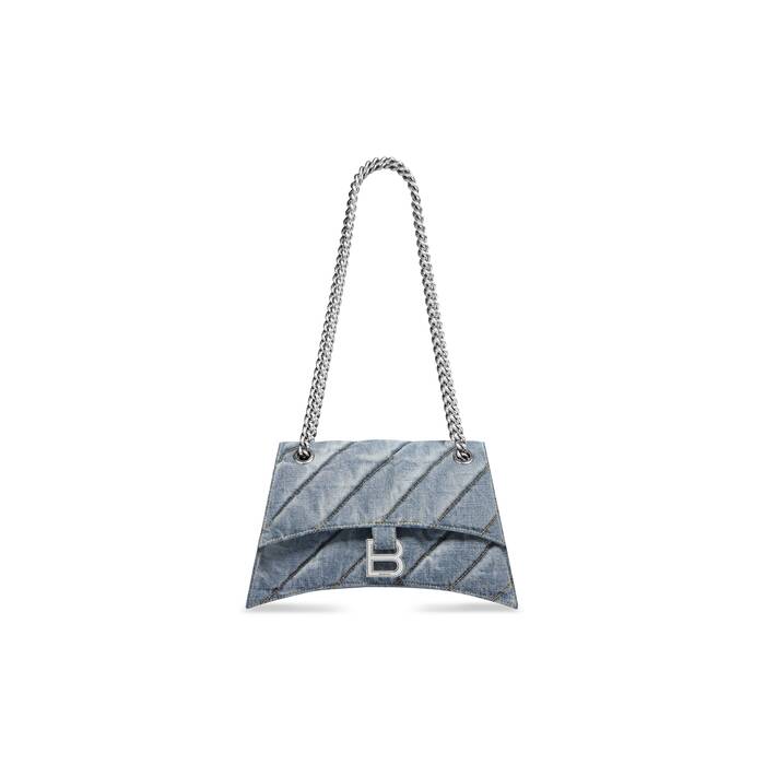crush small chain bag quilted denim