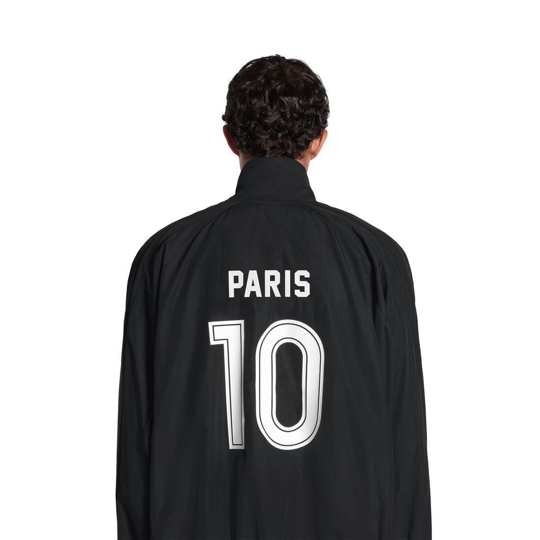 Paris Soccer Tracksuit Jacket in Black | Balenciaga US