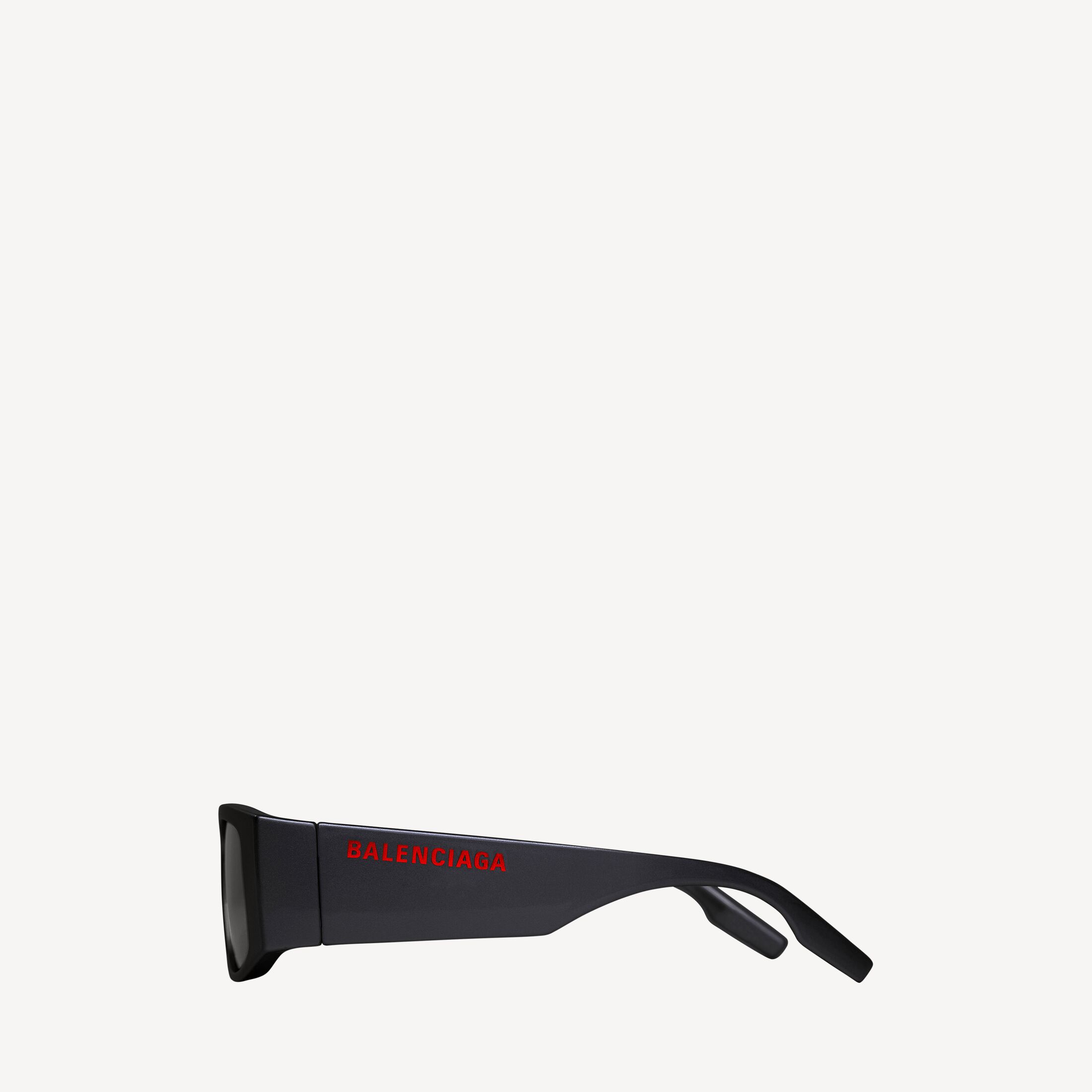 Led Frame Sunglasses In Black Nylon With Black Lenses