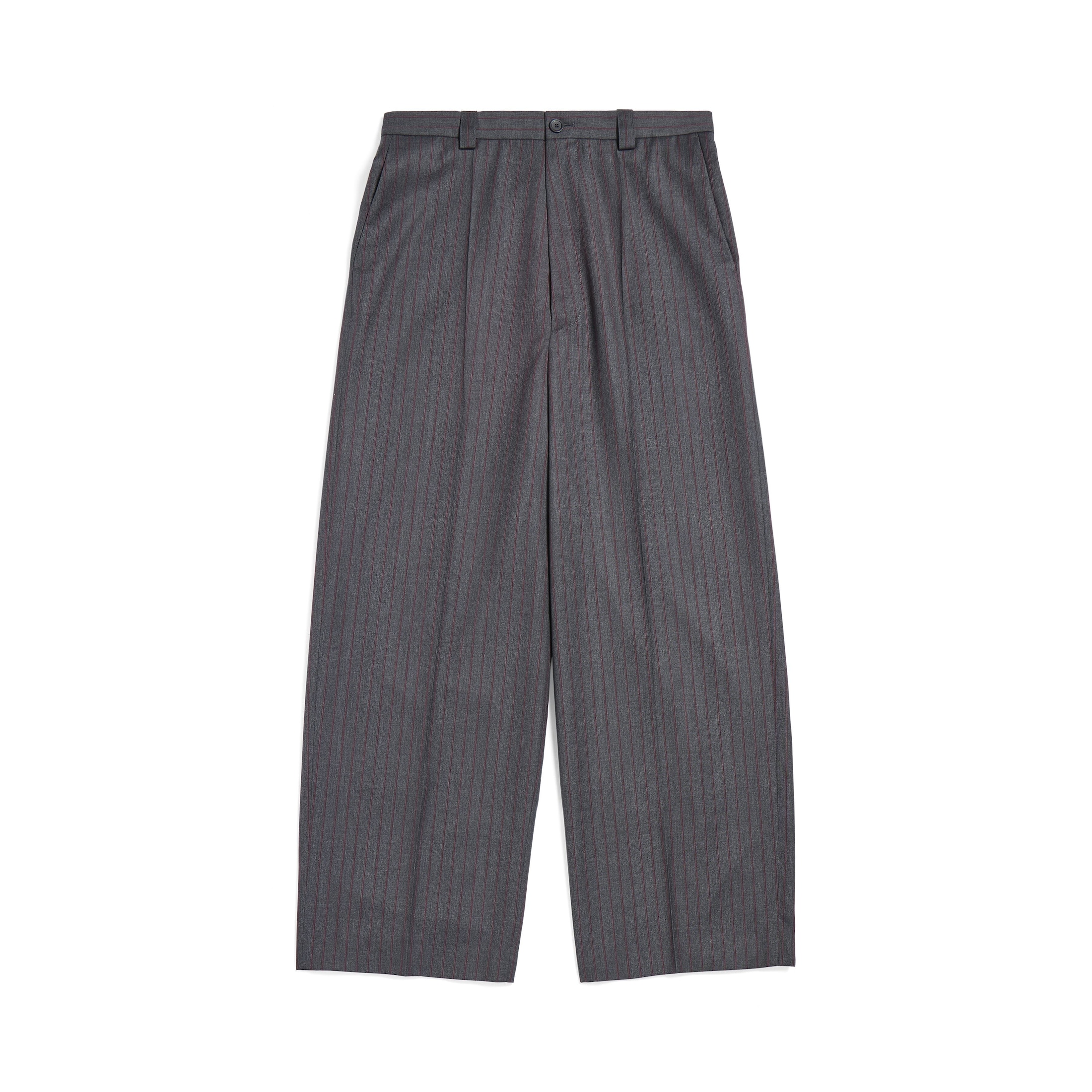 Balenciaga Loose Tailored Pants - Grey & Silver - Man - XXS - Virgin Wool