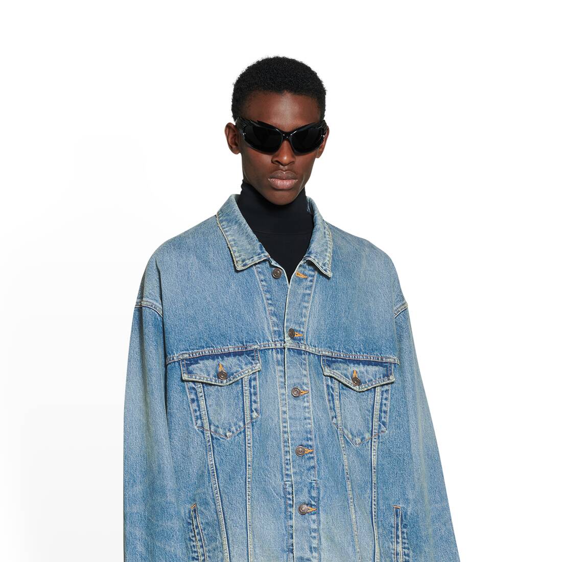 Oversized Jacket in Acid Blue