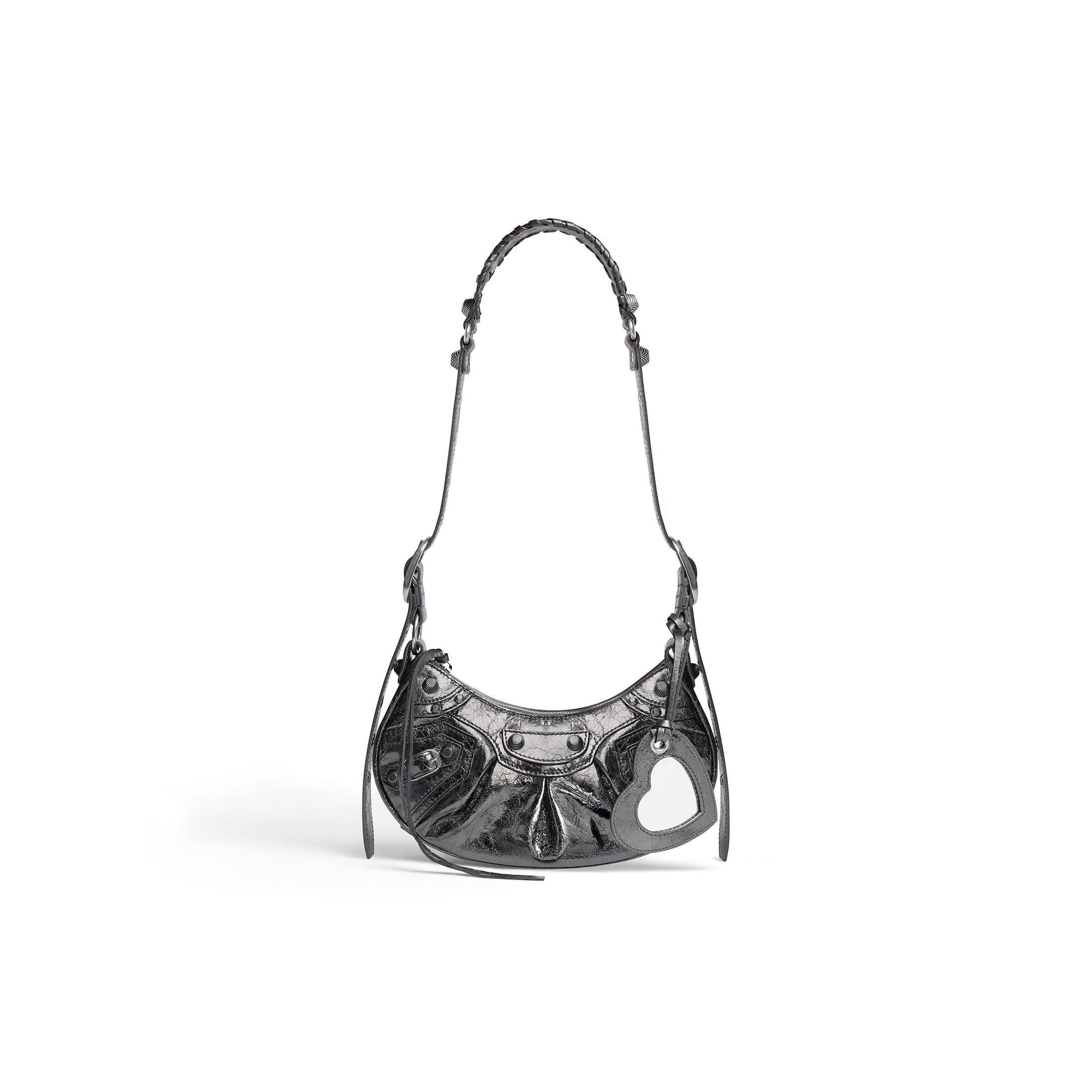 Balenciaga Le Cagole XS Shoulder Bag Metallized - Grey & Silver - Woman - Lambskin