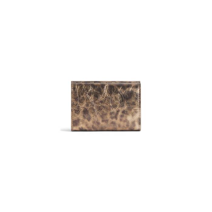 le cagole mini wallet with leopard print