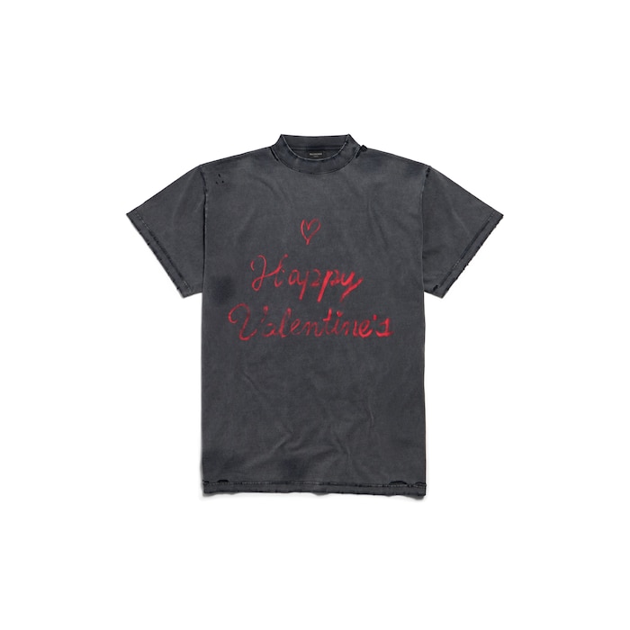 lipstick valentines t-shirt oversized