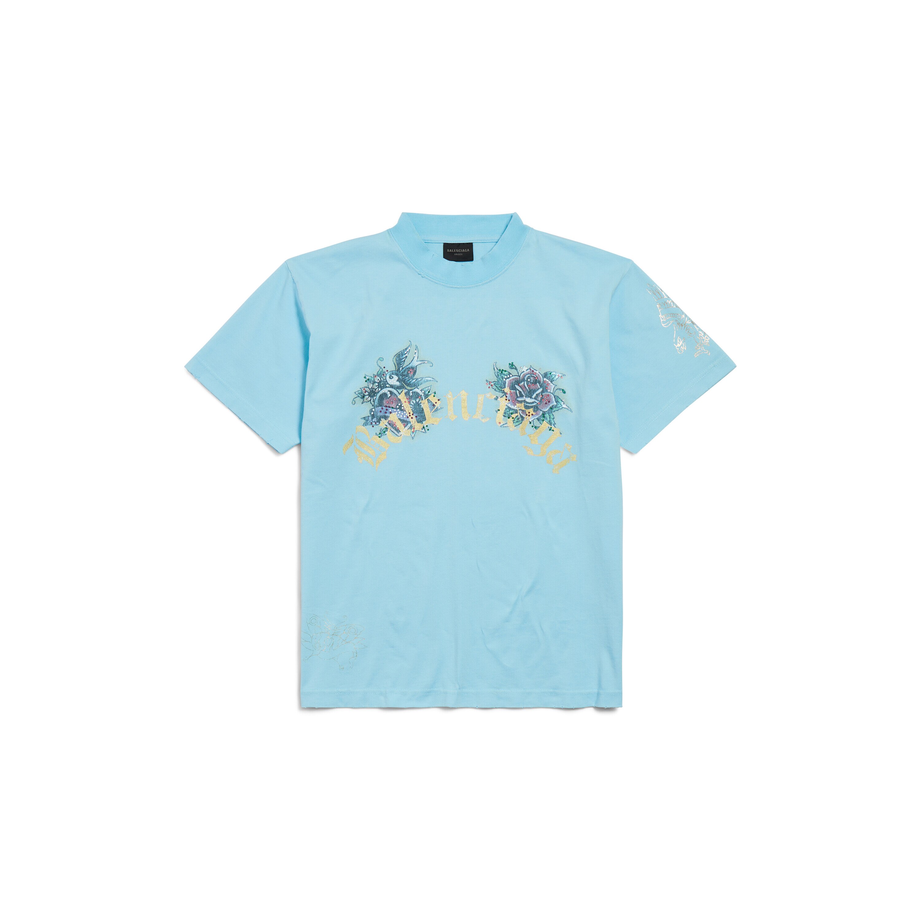 Balenciaga Logo Sky Blue deals T-Shirt