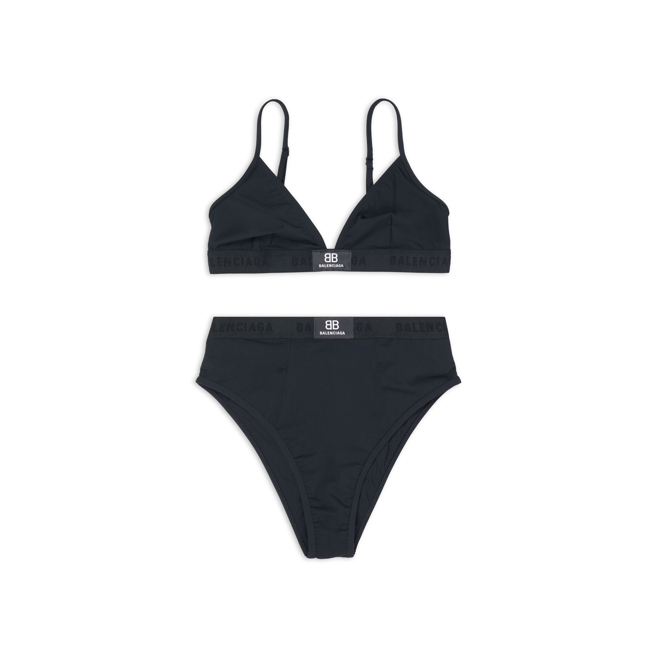 Balenciaga Set Sporty Bikini - Nero - Donna - M - Poliammide & Elastane
