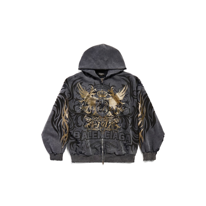 tacky gold zip-up hoodie regular fit