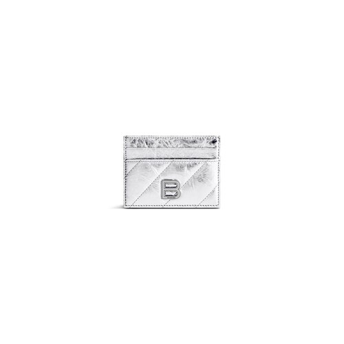 crush card holder metallized quilted 