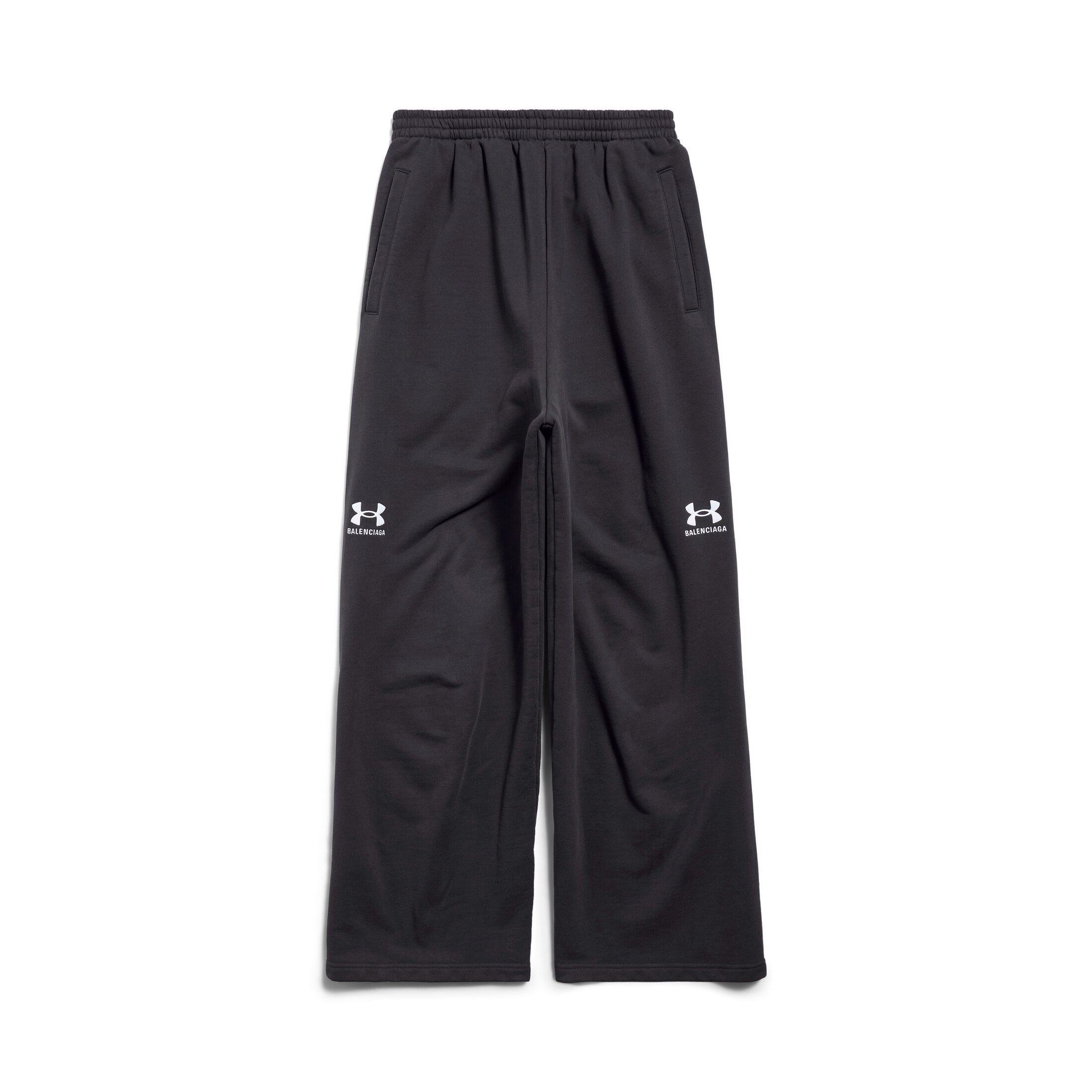Balenciaga Under Armour Baggy Sweatpants - Black - Unisex - S - Main Material: 100% Cotton - Embroidery: 100% Polyester