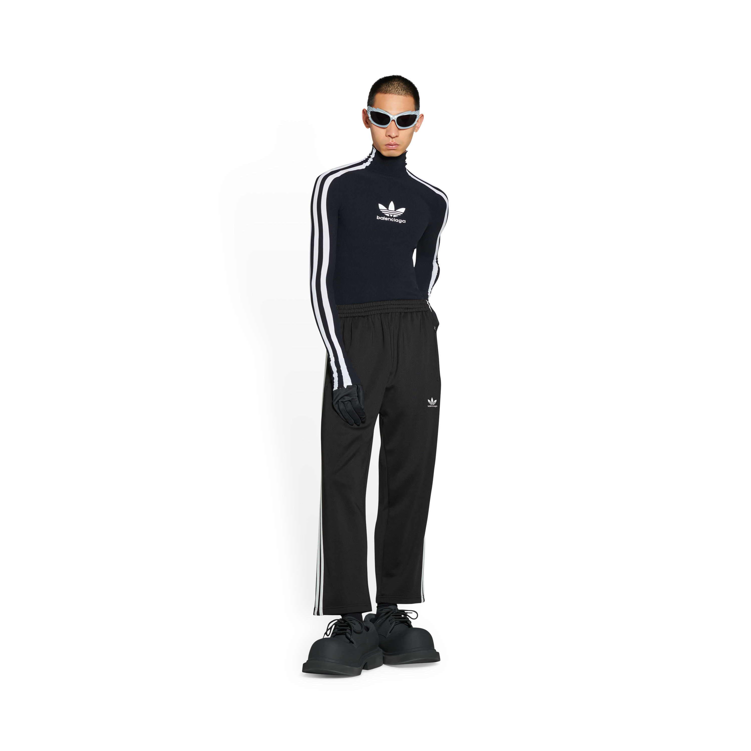 Men's Balenciaga Adidas Cropped Sweatpants Black | Balenciaga