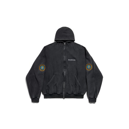 hoodie zippé uniform patch fit large