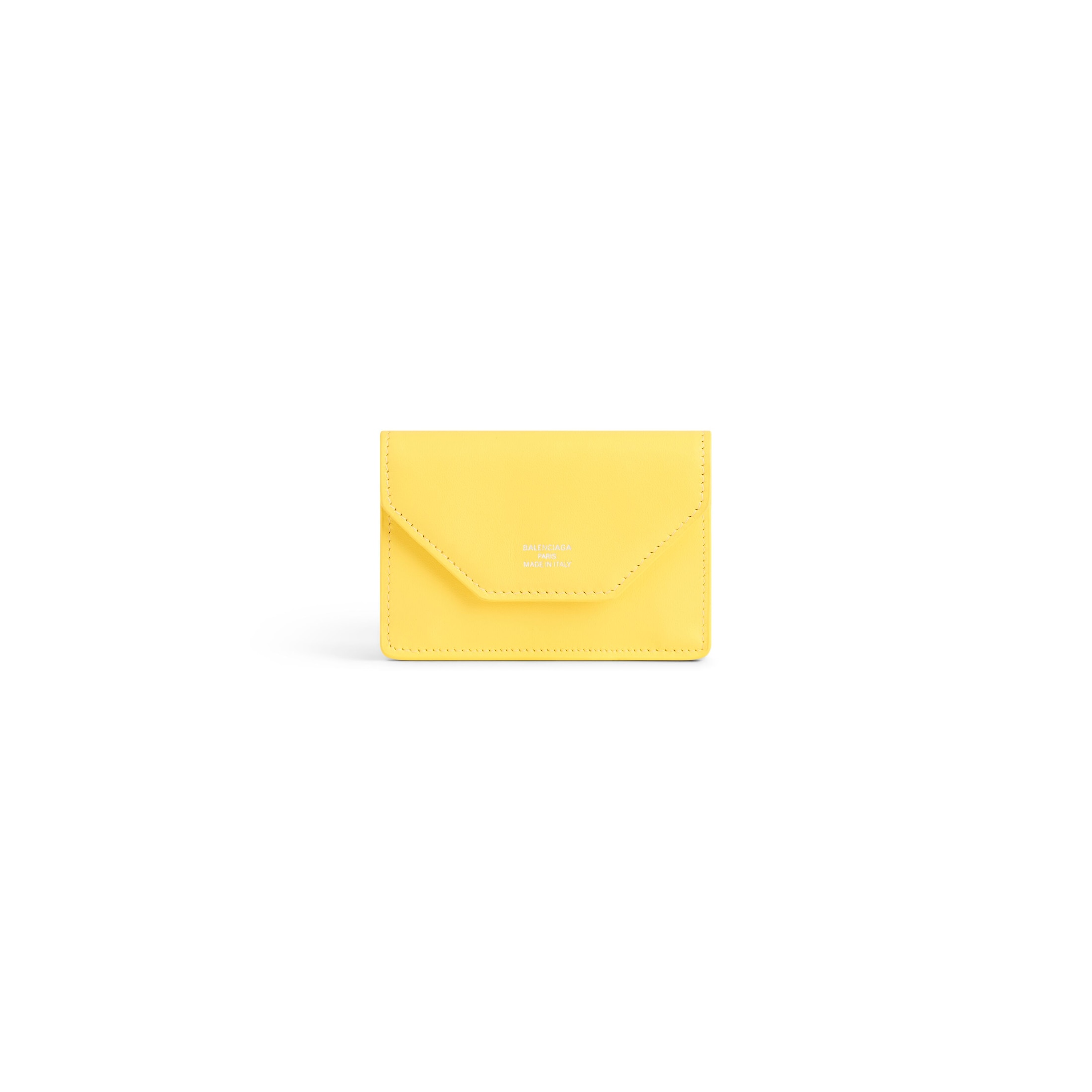 Balenciaga Envelope Mini Wallet - Yellow - Woman - Calfskin