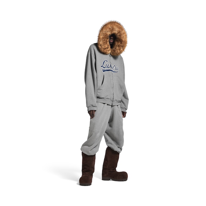luxury script オーバーサイズ ジップアップ hoodie