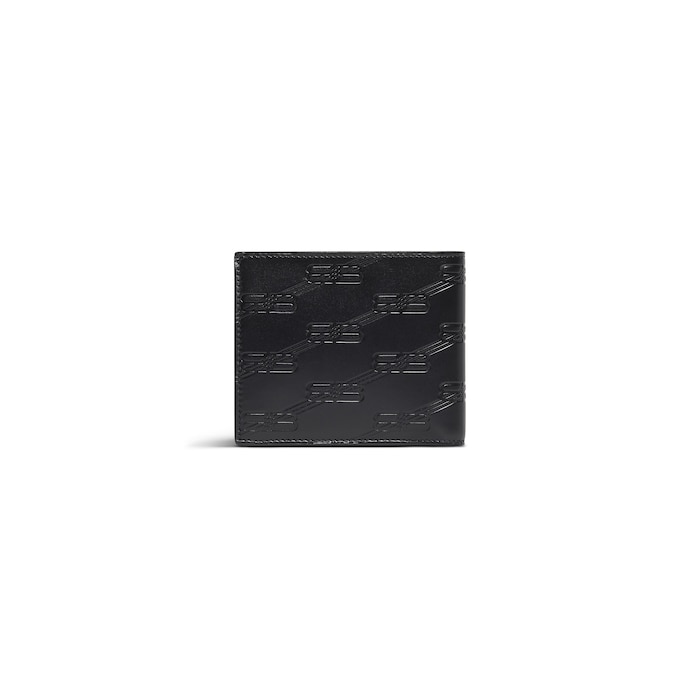 embossed monogram スクエアfoldedウォレット boxカーフスキン