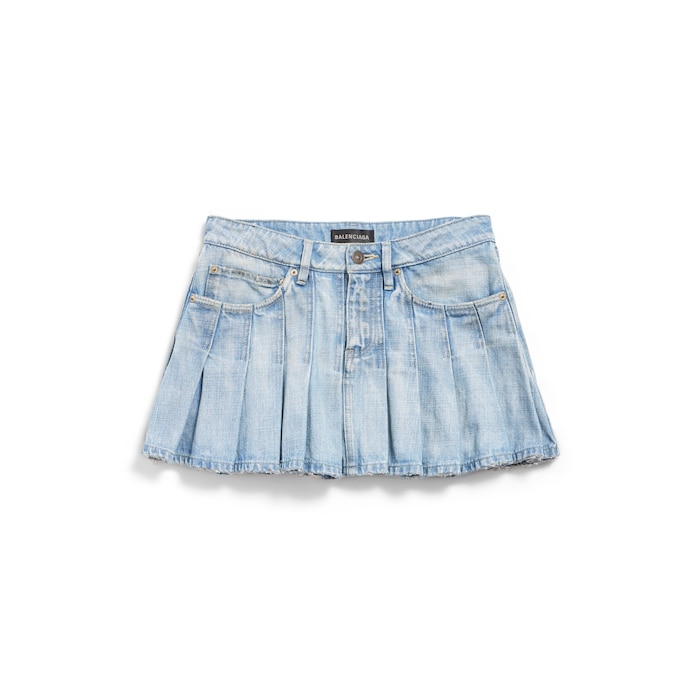 pleated mini skirt