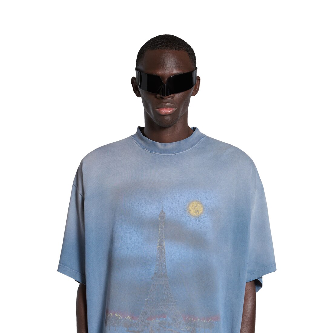 Paris Moon Tシャツ オーバーサイズ で ブルー | Balenciaga JP