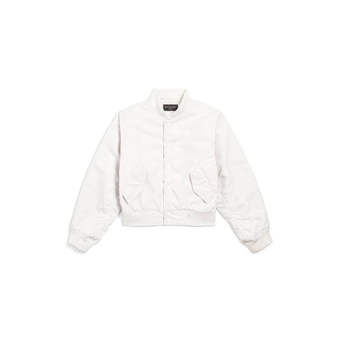 Women's Loop Sports Icon Shrunk Varsity Jacket in White