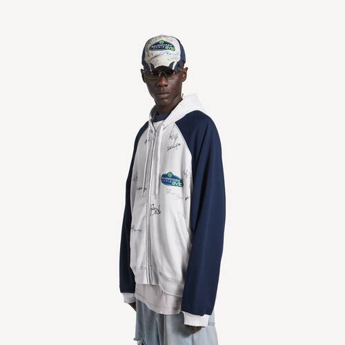 banana ラグラン オーバーサイズ ジップアップ hoodie