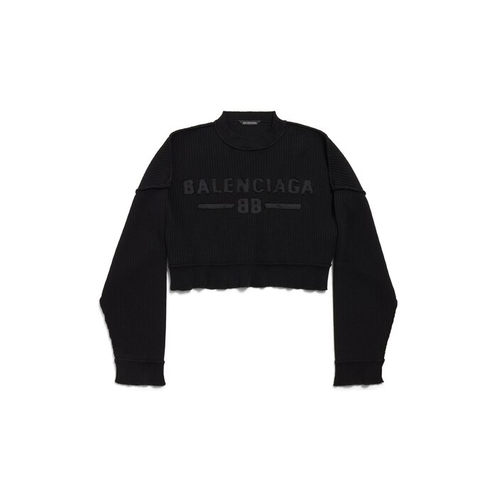 new year series 25 - cropped crewneck sweater