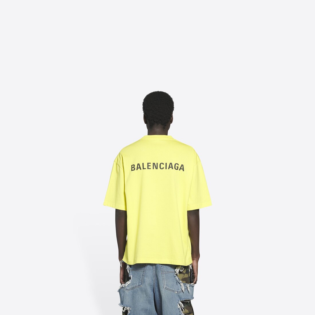 yellow balenciaga t shirt