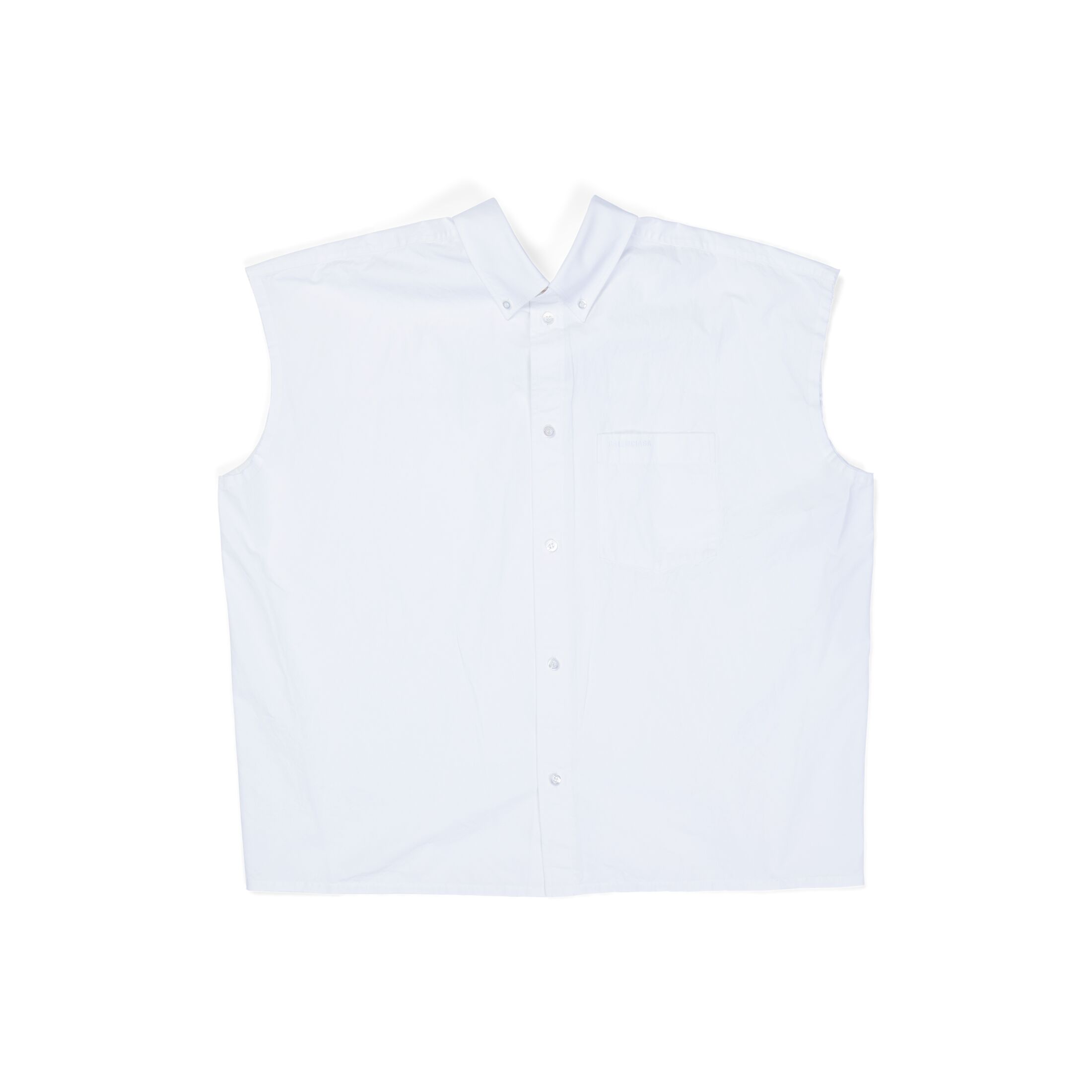 Balenciaga Rawcut Swing Top - White - Woman - 44 - Cotton