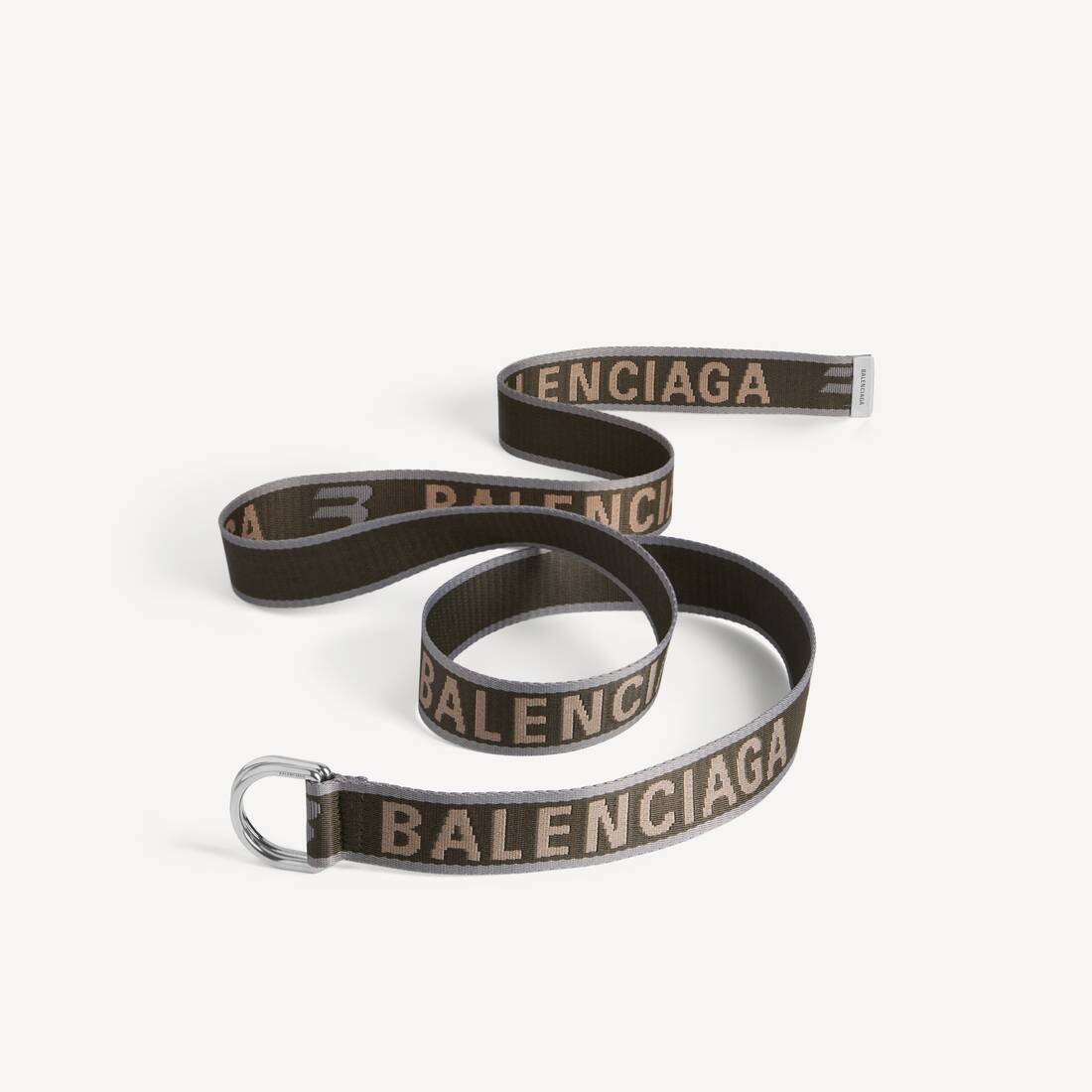 Men's D Ring Belt in Dark Green Balenciaga US