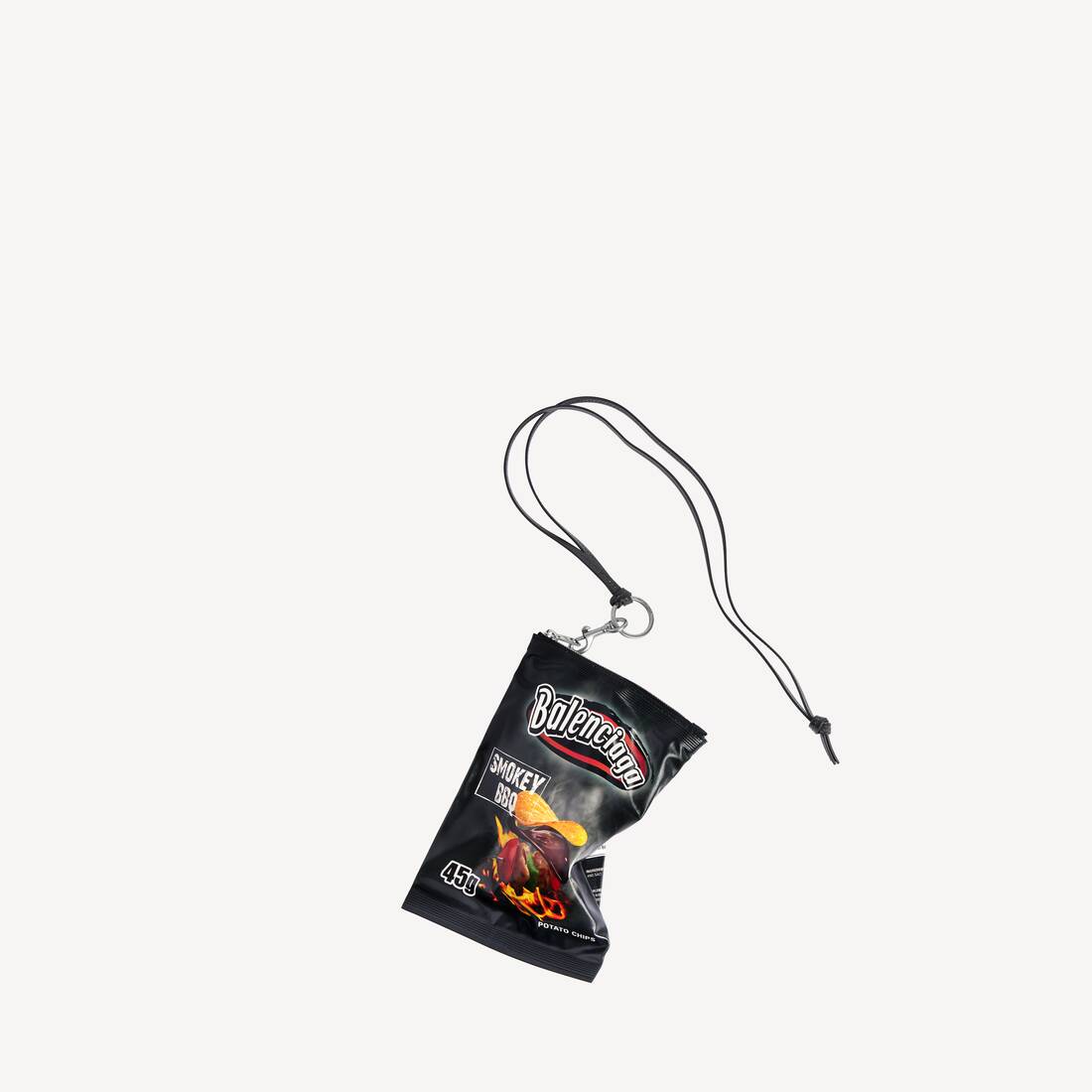 Chips Phone Holder Pouch in Black Balenciaga US
