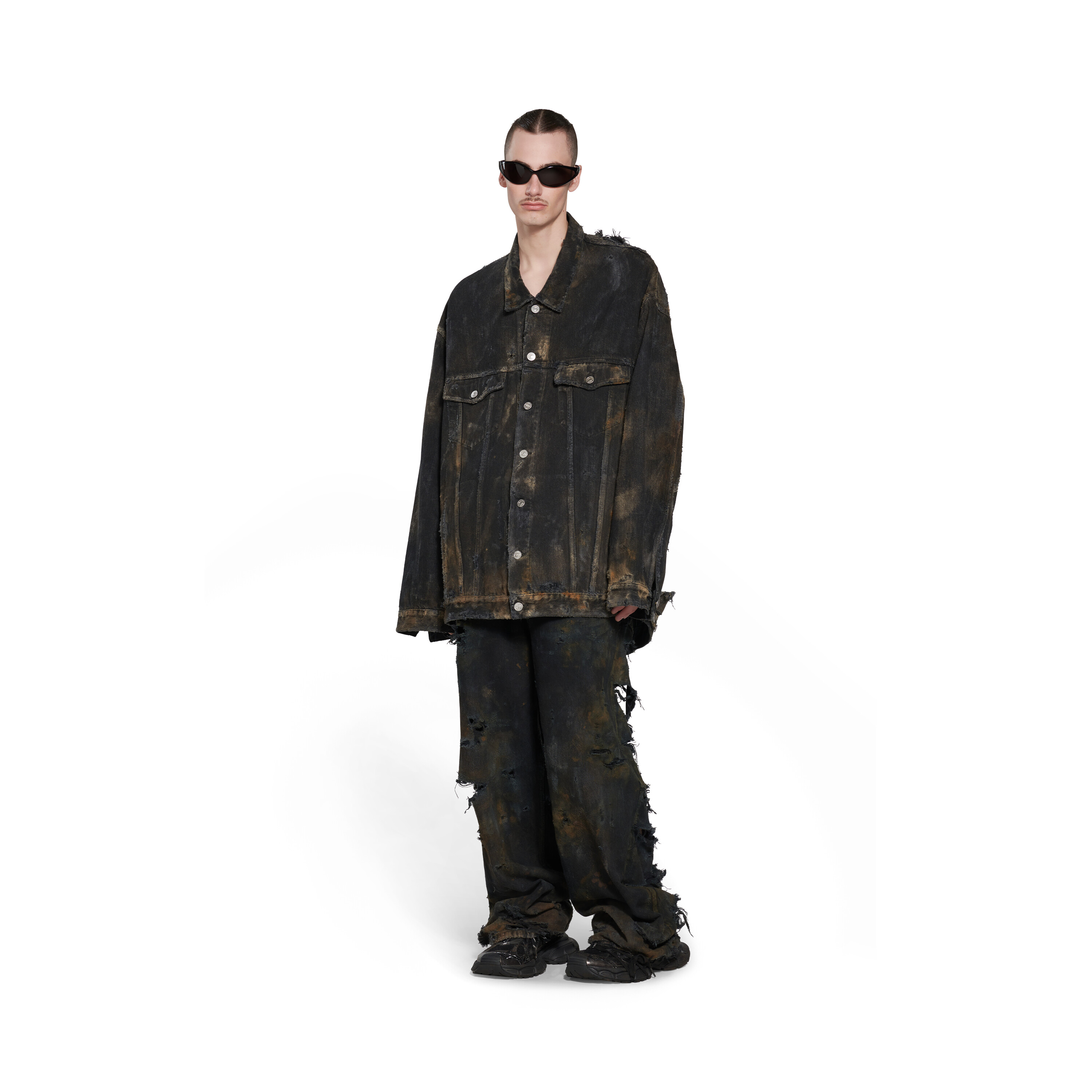 Topman oversized sleeveless denim jacket in black | ASOS
