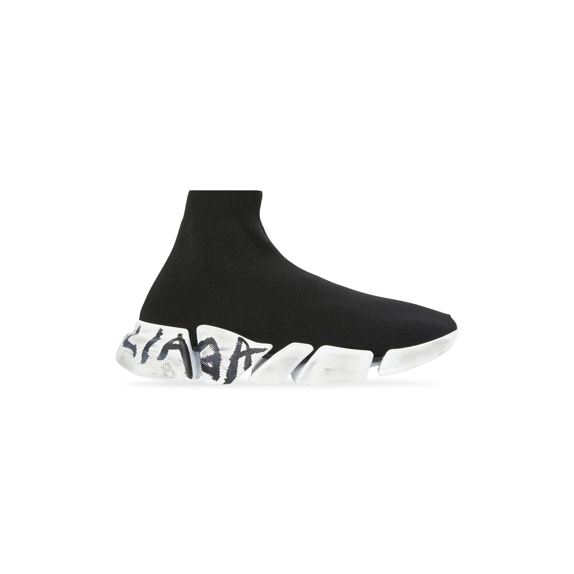 Balenciaga Speed 2.0 Graffiti Recycled knit Sneaker - Black - Woman - 41 - Polyester, Elastane