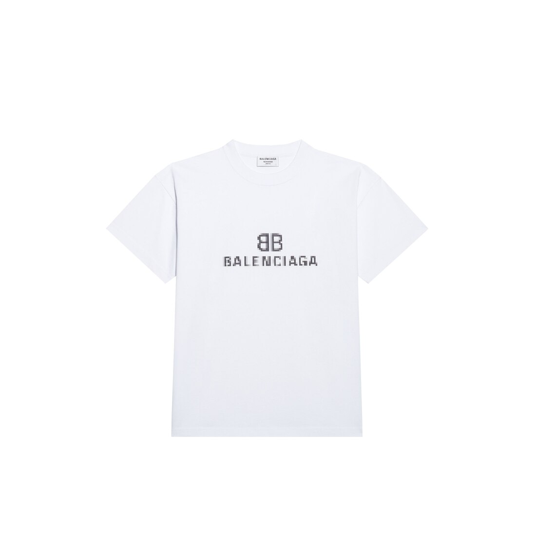 Women's Bb Pixel Medium Fit T-shirt in White Women's Bb Pixel Medium Fit T-shirt in White