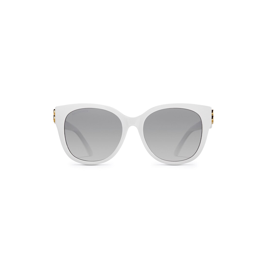 White BB-plaque cat-eye acetate sunglasses, Balenciaga