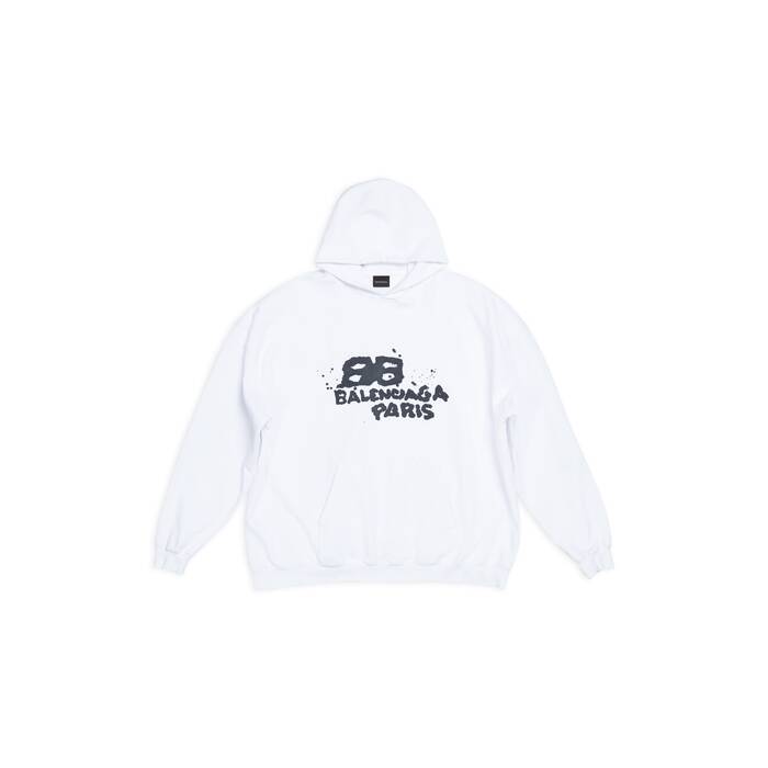 hand drawn bb icon hoodie large fit
