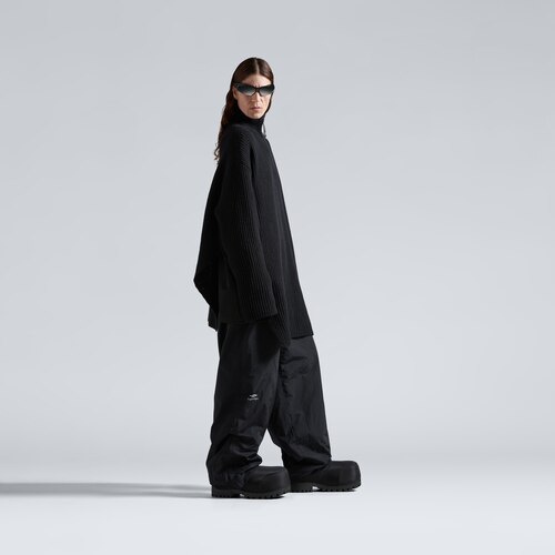 half zip high neck poncho