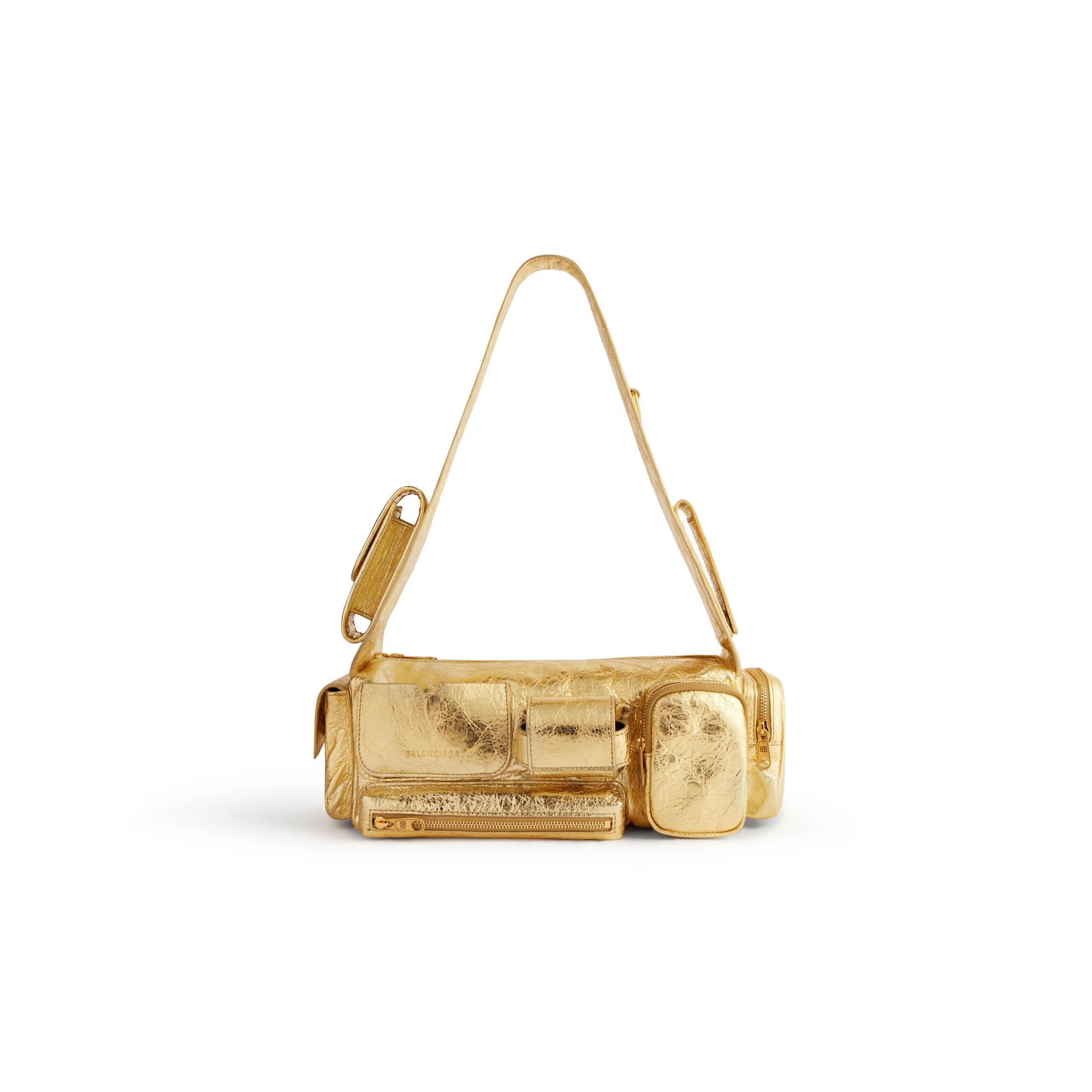 Balenciaga Superbusy XS Sling Bag Metallized - Gold - Woman - Lambskin, Polyester