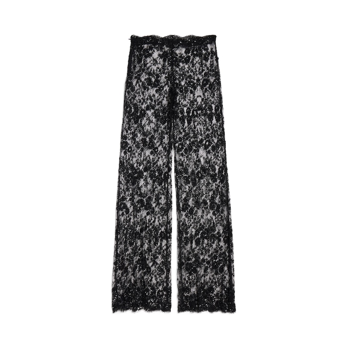 pantalon en dentelle brodée