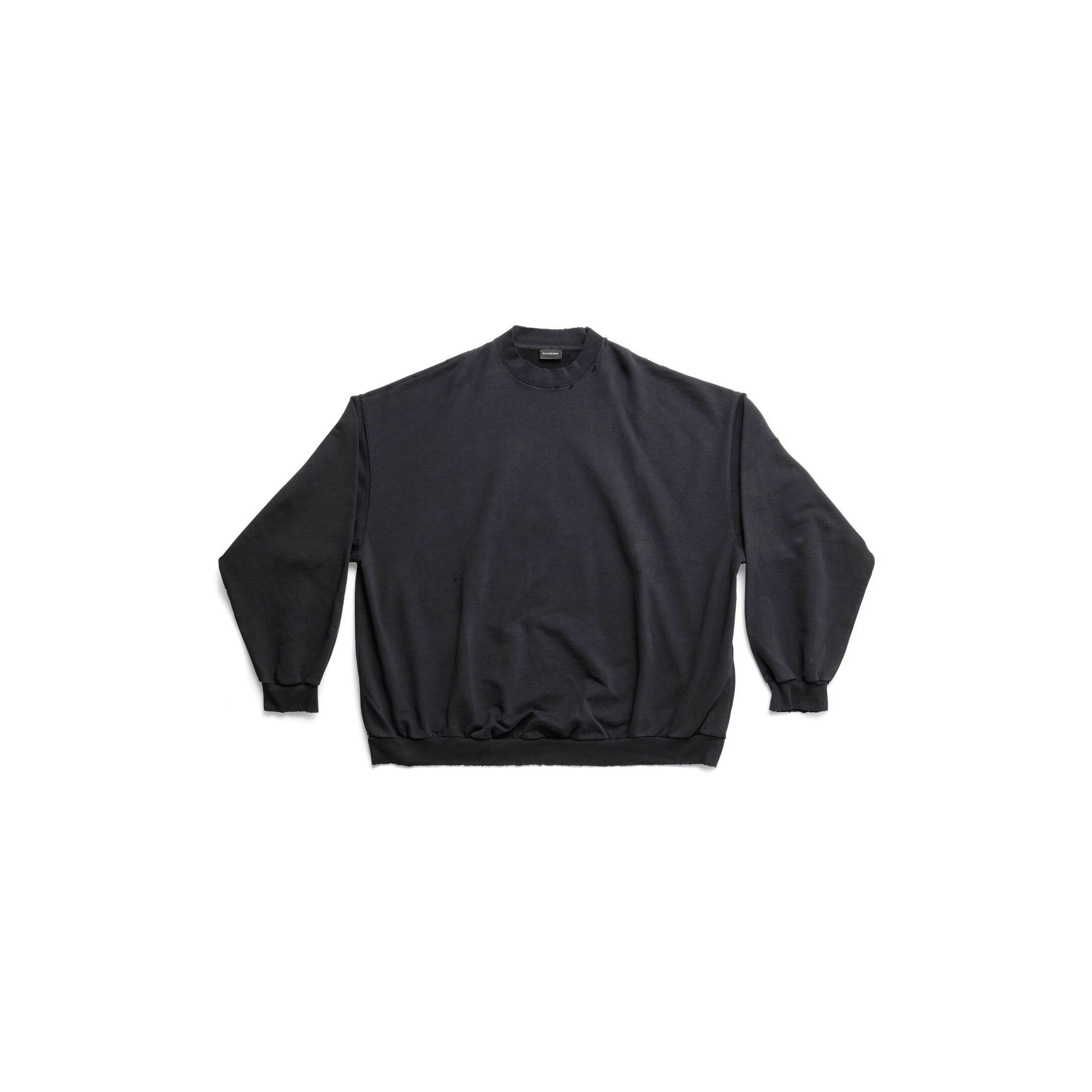 Balenciaga Sweatshirt Oversized - Black - Unisex - 4 - Cotton