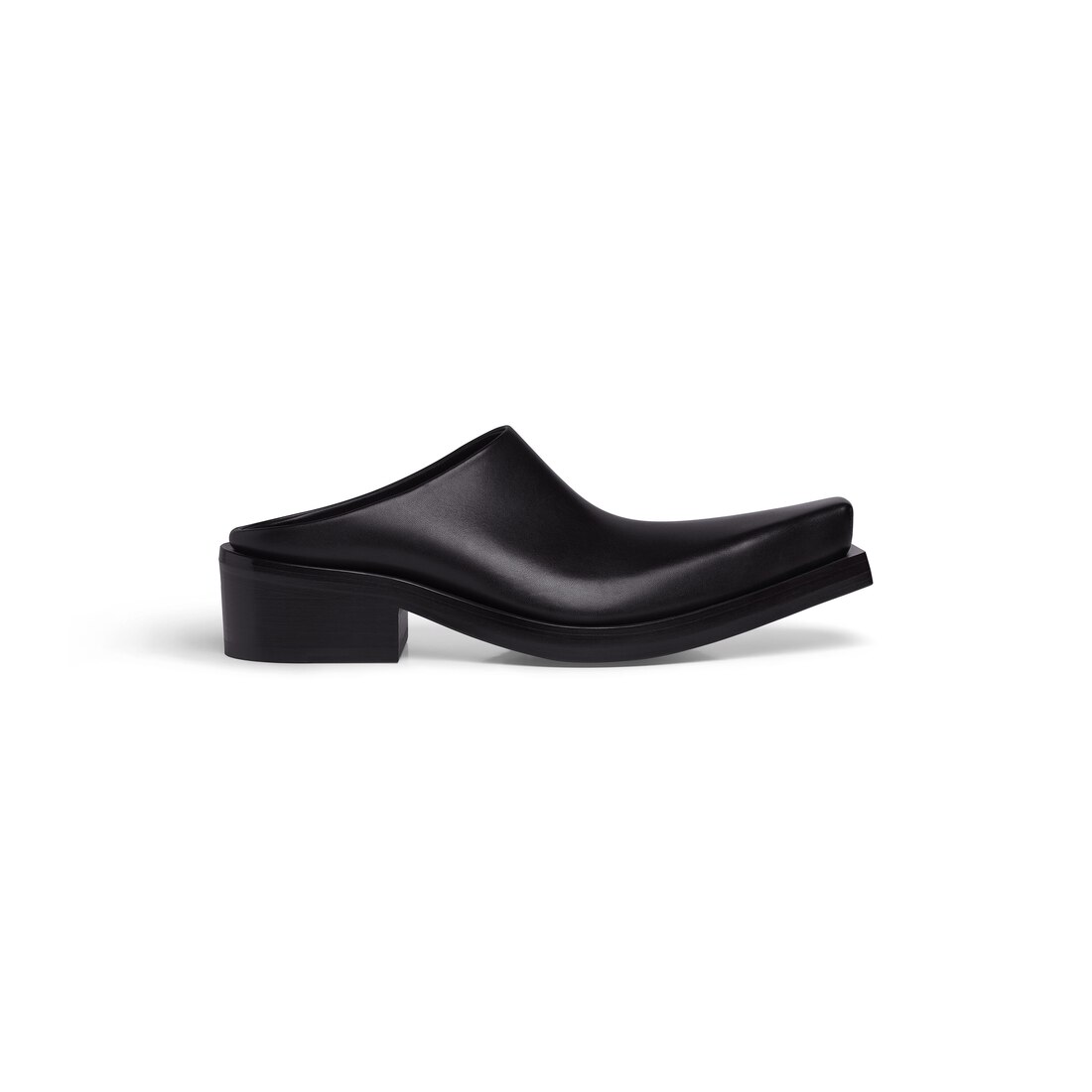 Square toe leather mules balenciaga sale