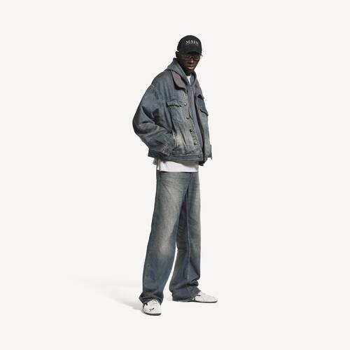 layered lined牛仔夹克