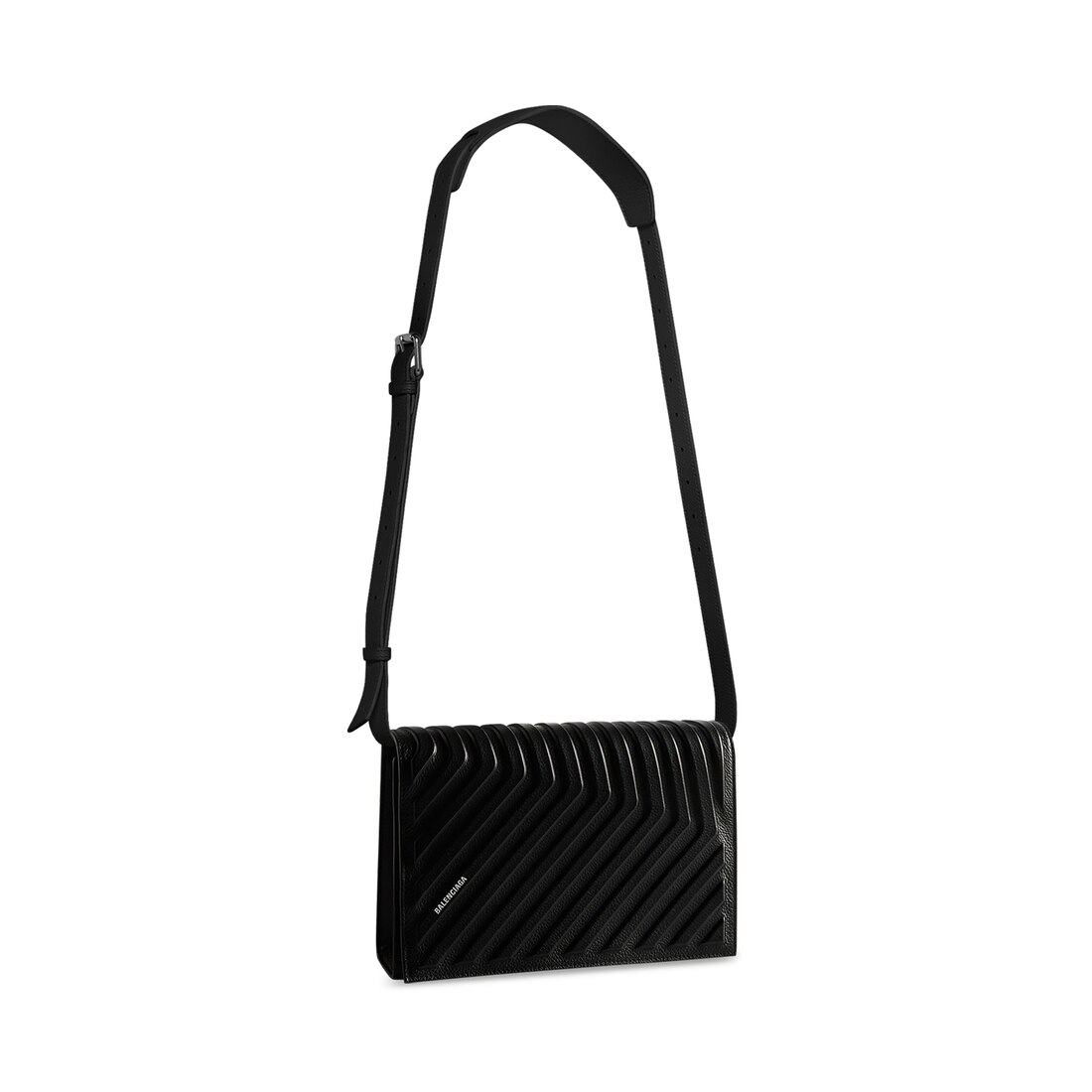 Men's Car Flap Bag With Strap in Black | Balenciaga CA