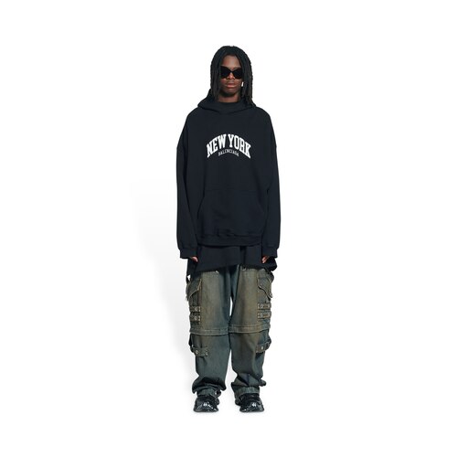 Men S Cities New York Hoodie Wide Fit In Black Balenciaga Us Men S Cities New York Hoodie Wide Fit In Black Balenciaga Us