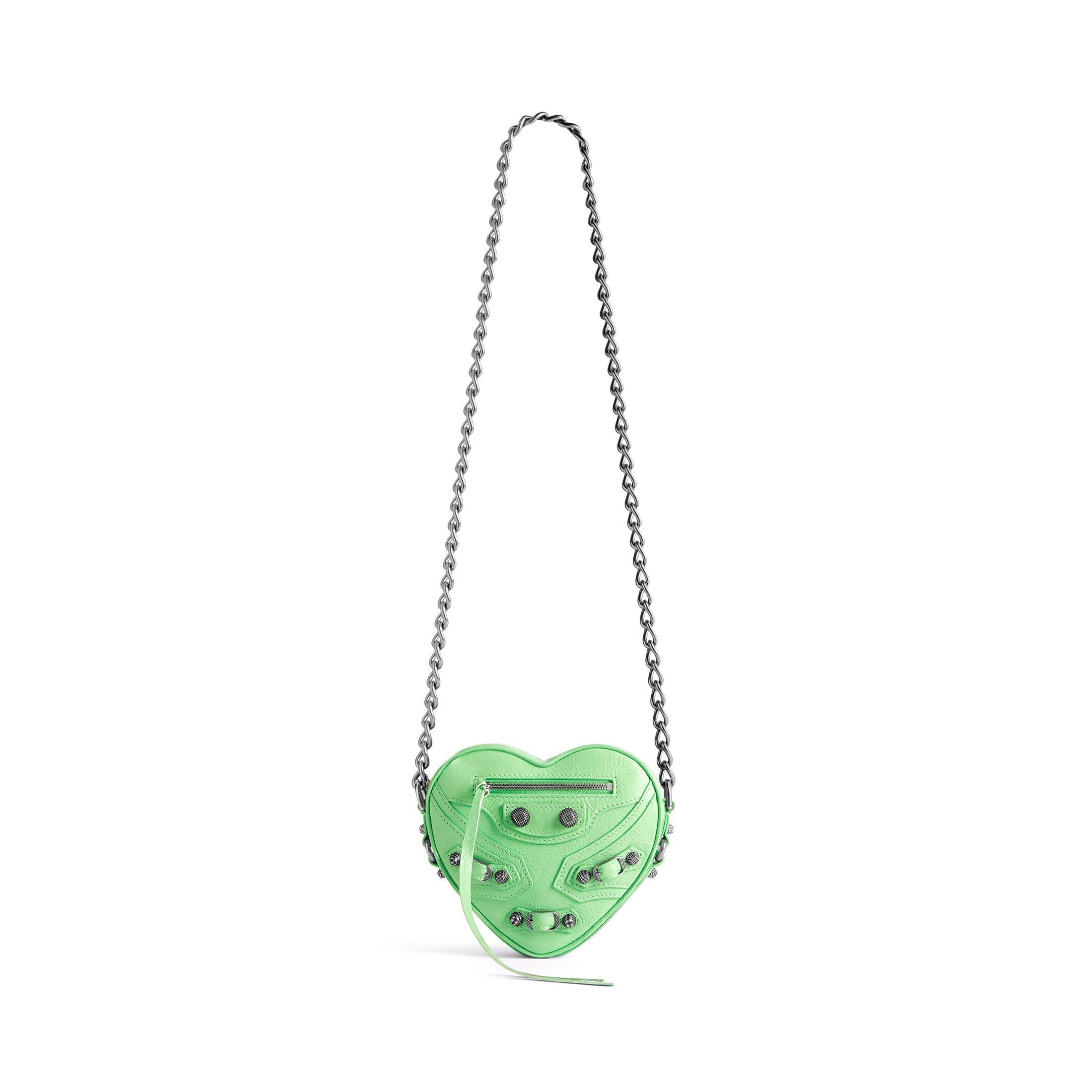 Balenciaga Le Cagole Heart Mini Bag - Green - Woman - Lambskin