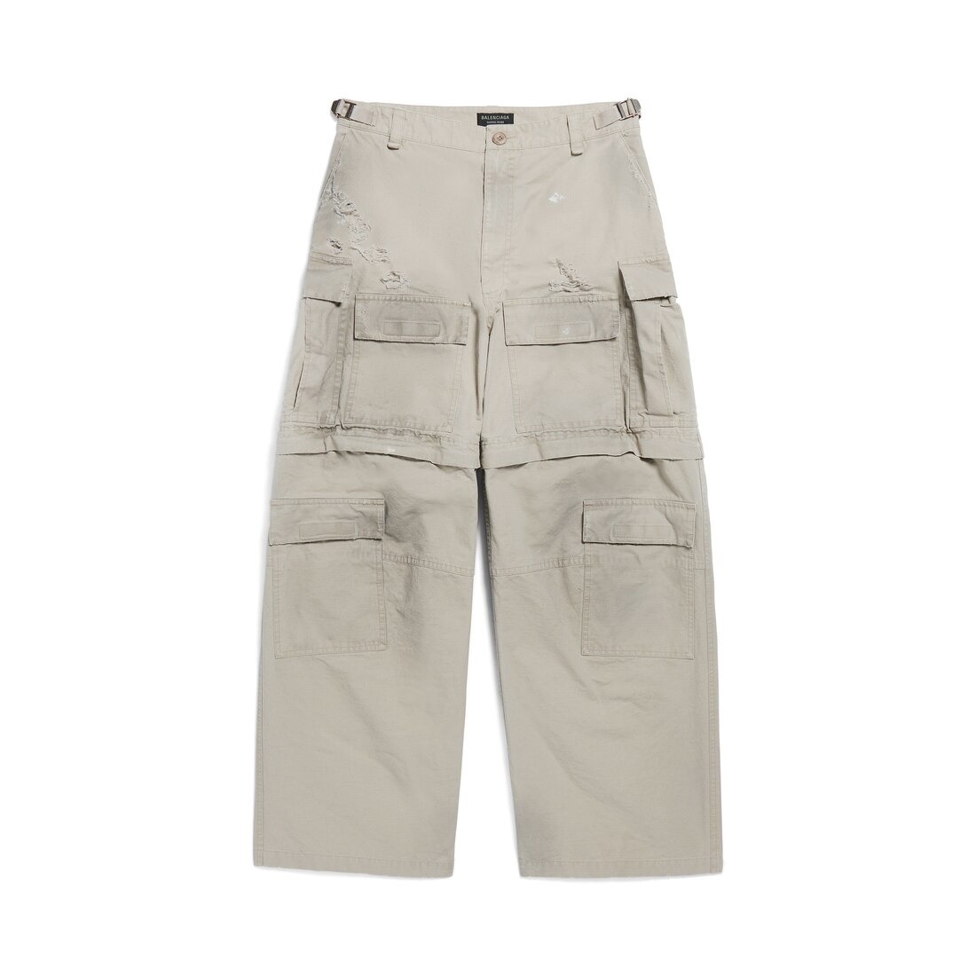 Men's Large Cargo Pants in Beige