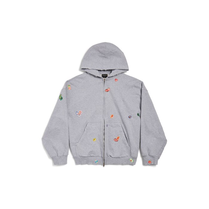 hoodie con zip fruity regular fit